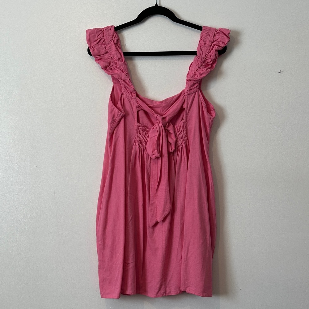 Pink Ruffled Mini Dress - Picture 6 of 6